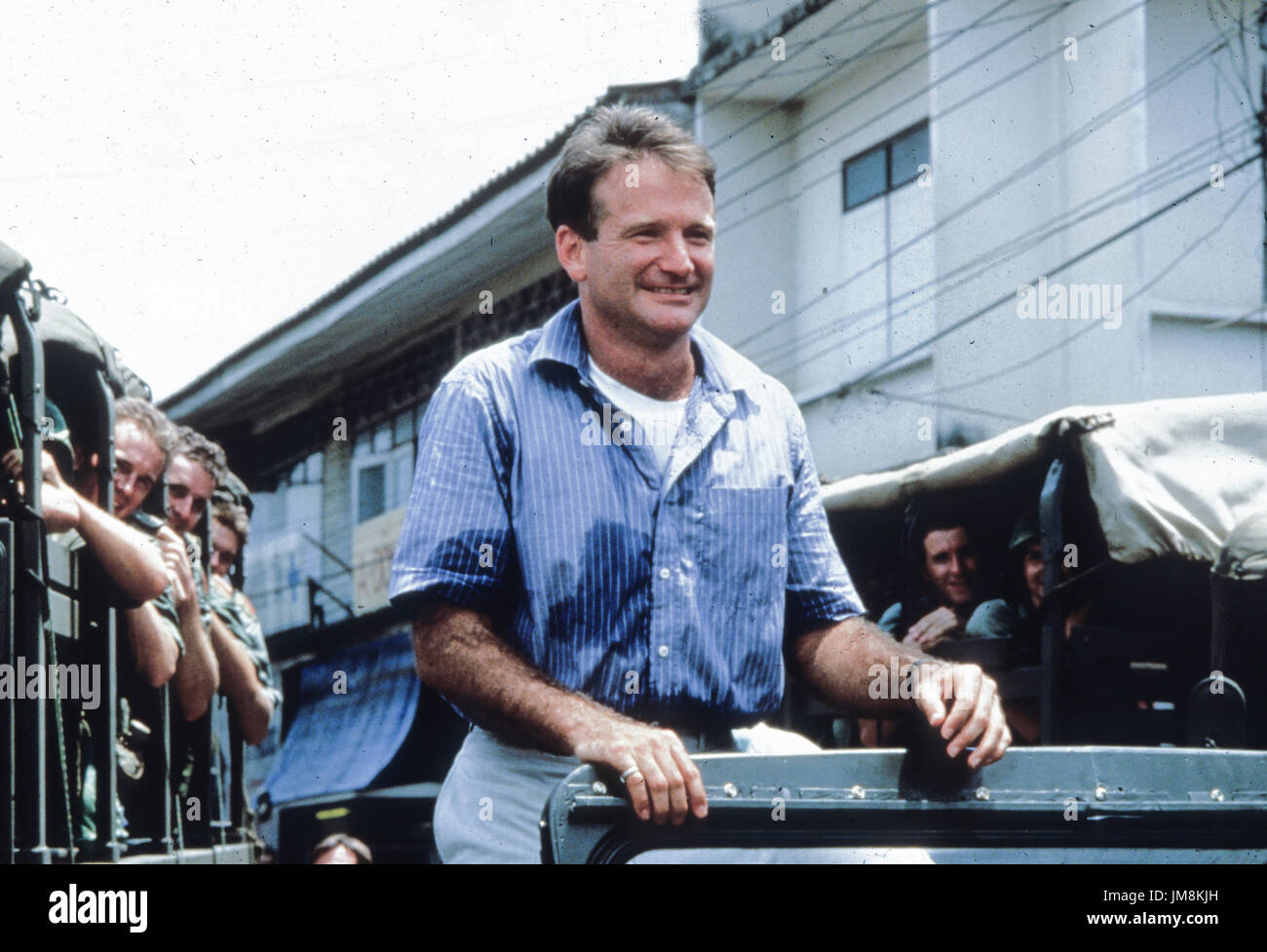 Robin Williams, buongiorno vietnam, 1987 Foto Stock