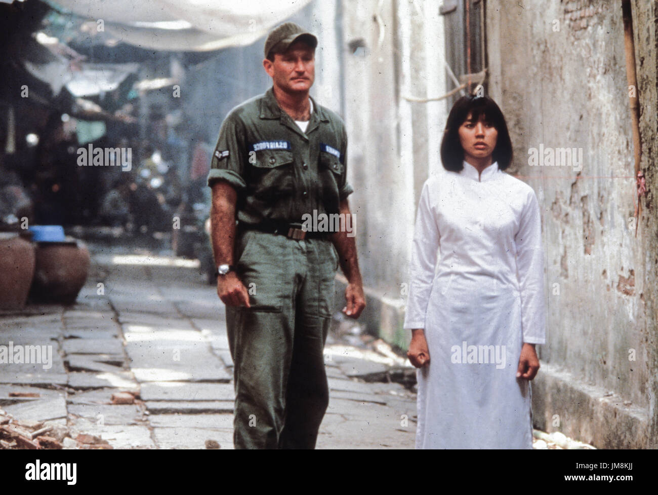 Robin Williams, chintara sukapatana, buongiorno vietnam, 1987 Foto Stock