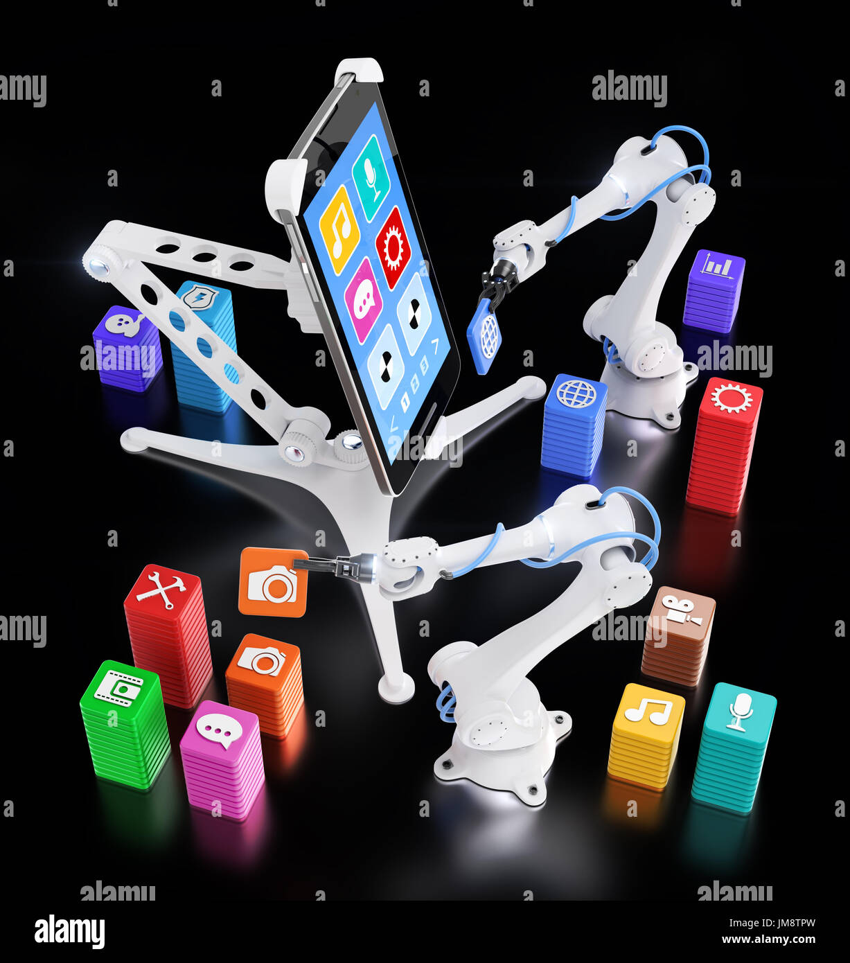 Il convogliatore di assemblaggio di un software Foto Stock