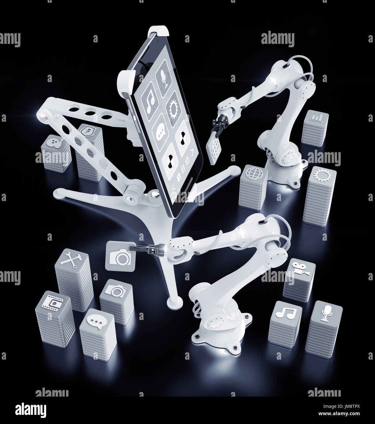 Il convogliatore di assemblaggio di un software Foto Stock