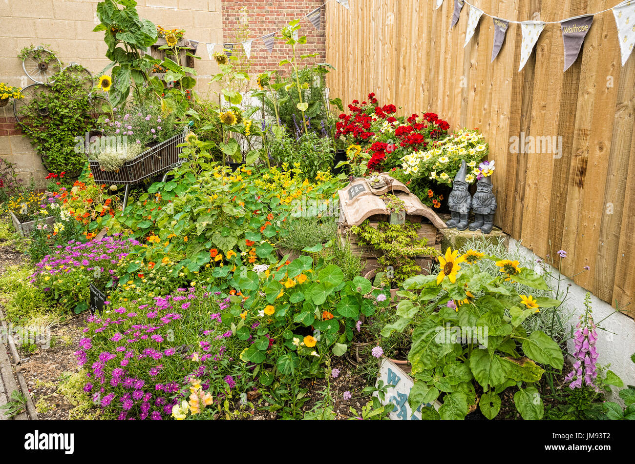Premiato pubblico giardino della fauna selvatica in Melksham WILTSHIRE REGNO UNITO patrocinato dalla locale Waitrose store Foto Stock