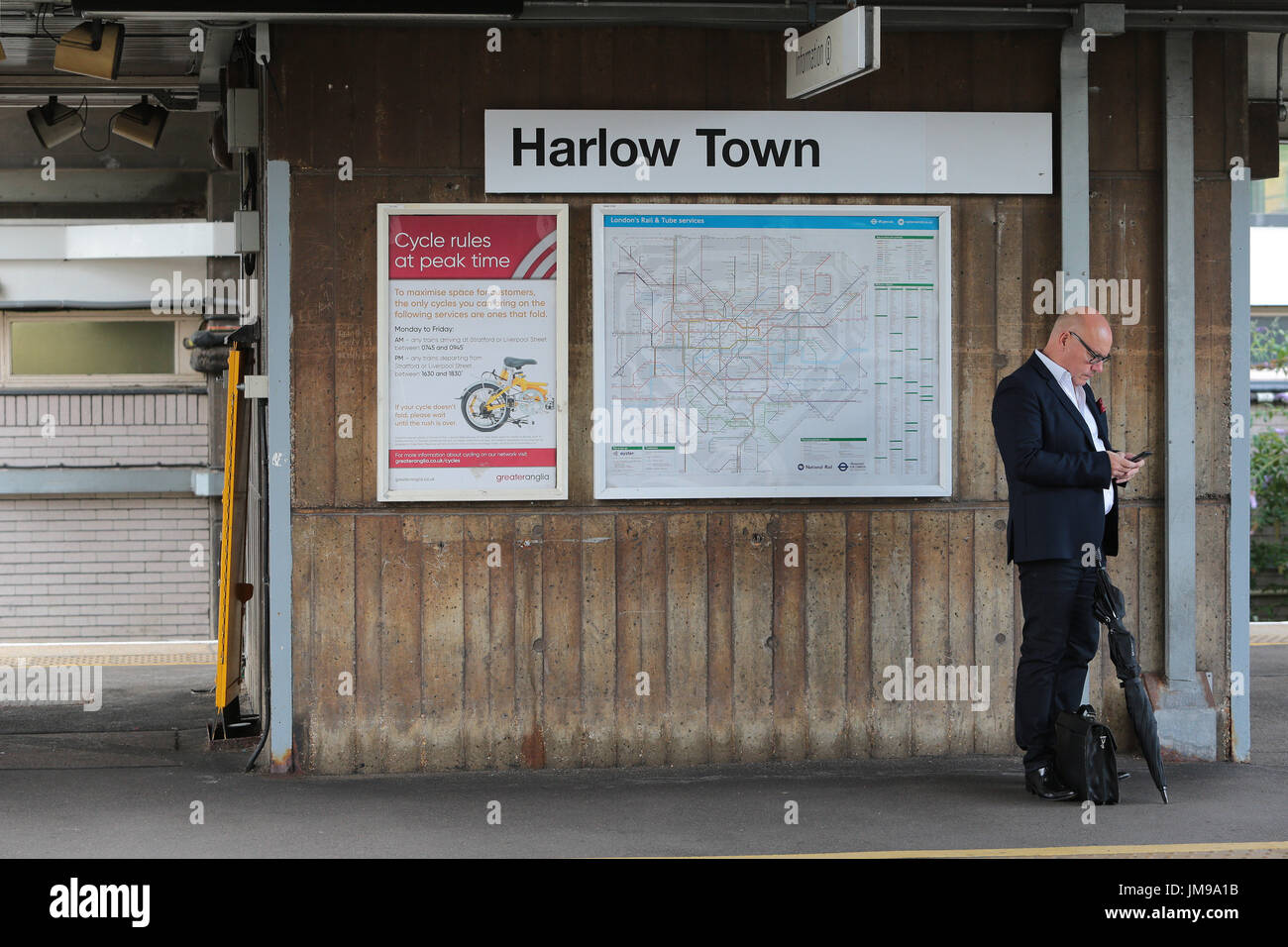 Maggiore Anglia treni Harlow Town Station Foto Stock