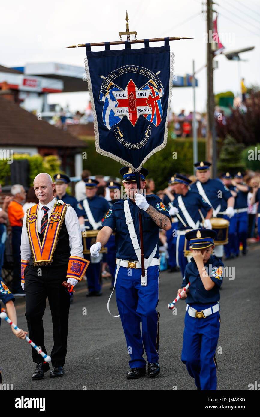 Orange Celebrazioni in Bangor County Down Foto Stock