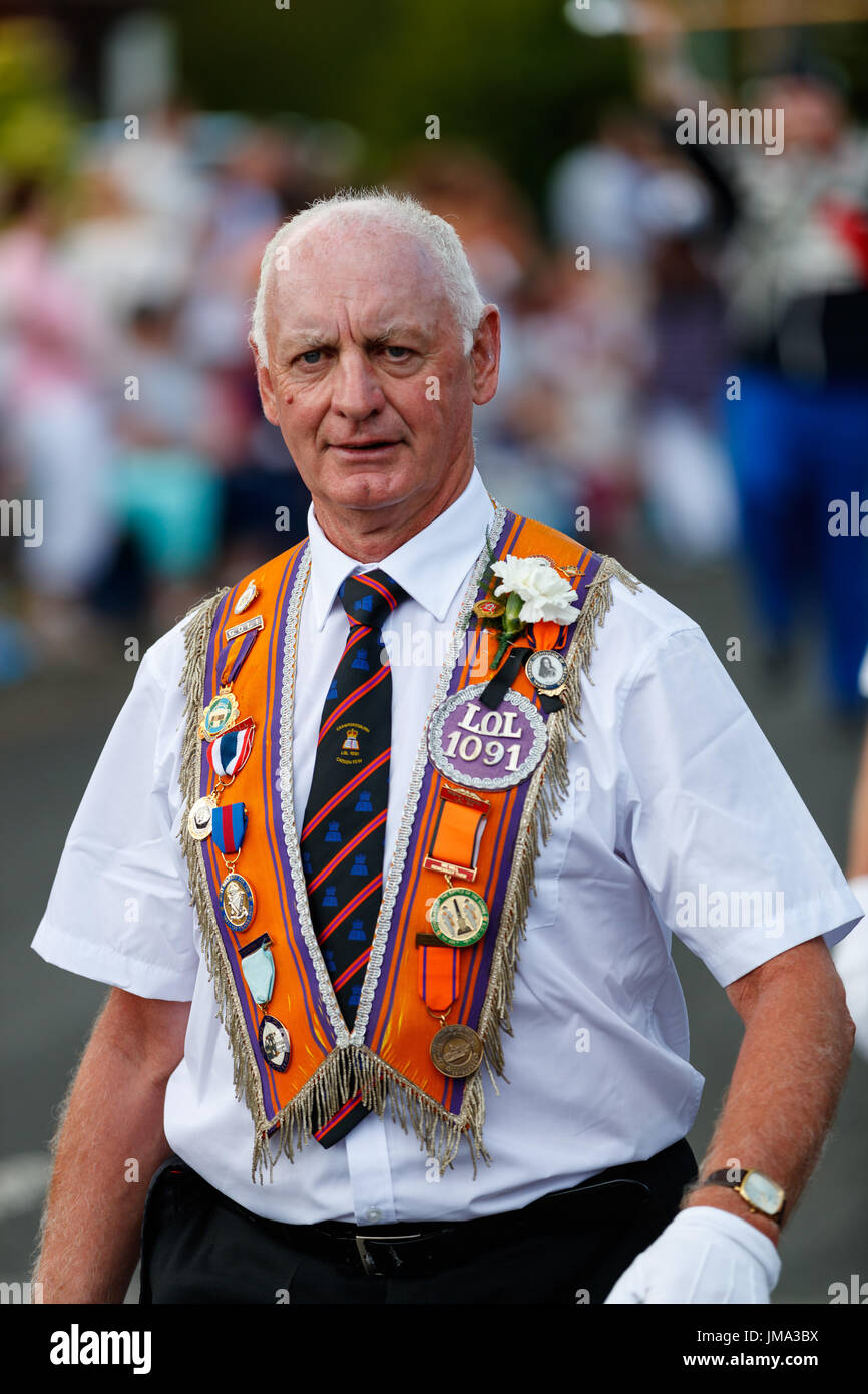 Orange Celebrazioni in Bangor County Down Foto Stock