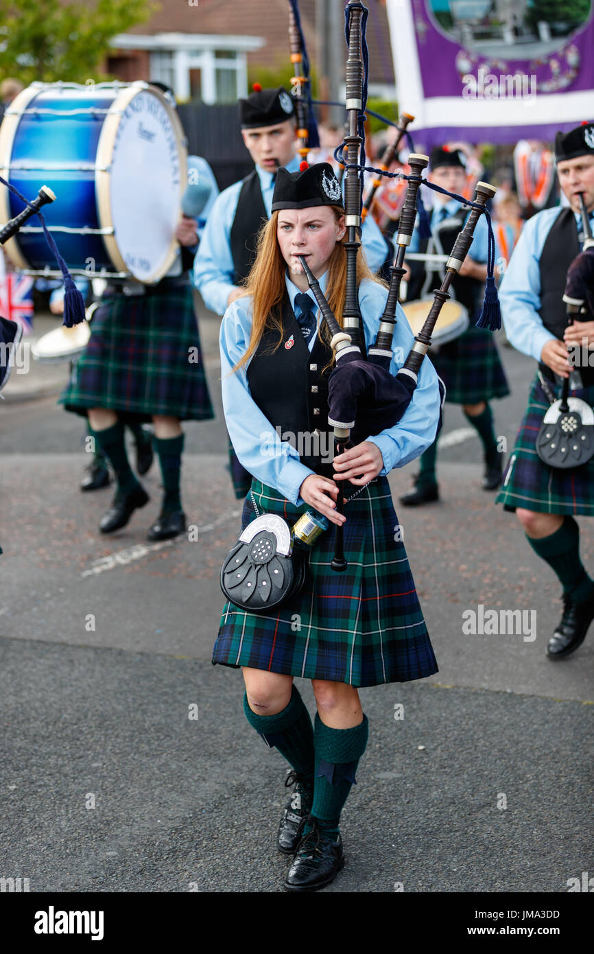 Orange Celebrazioni in Bangor County Down Foto Stock