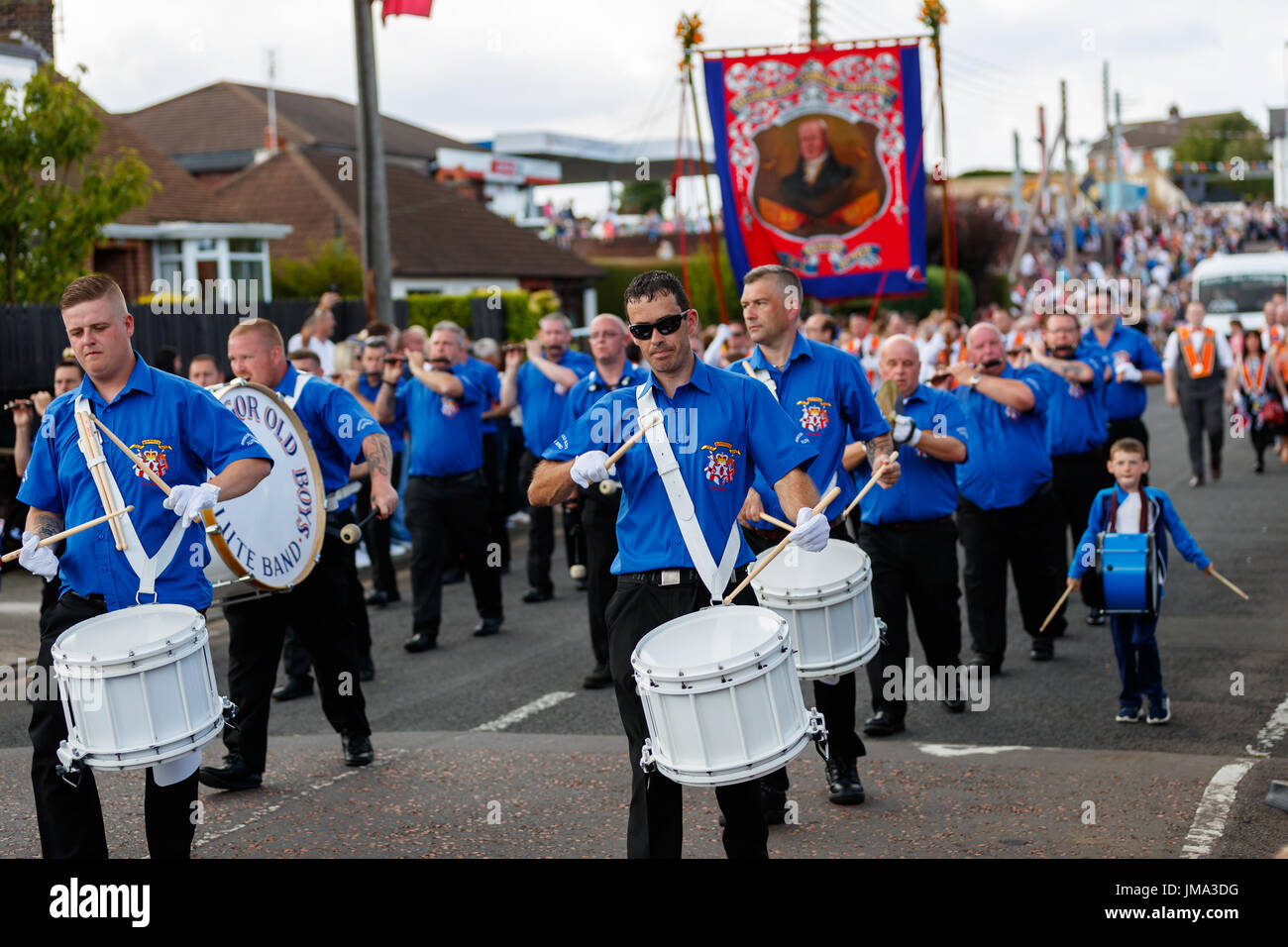 Orange Celebrazioni in Bangor County Down Foto Stock