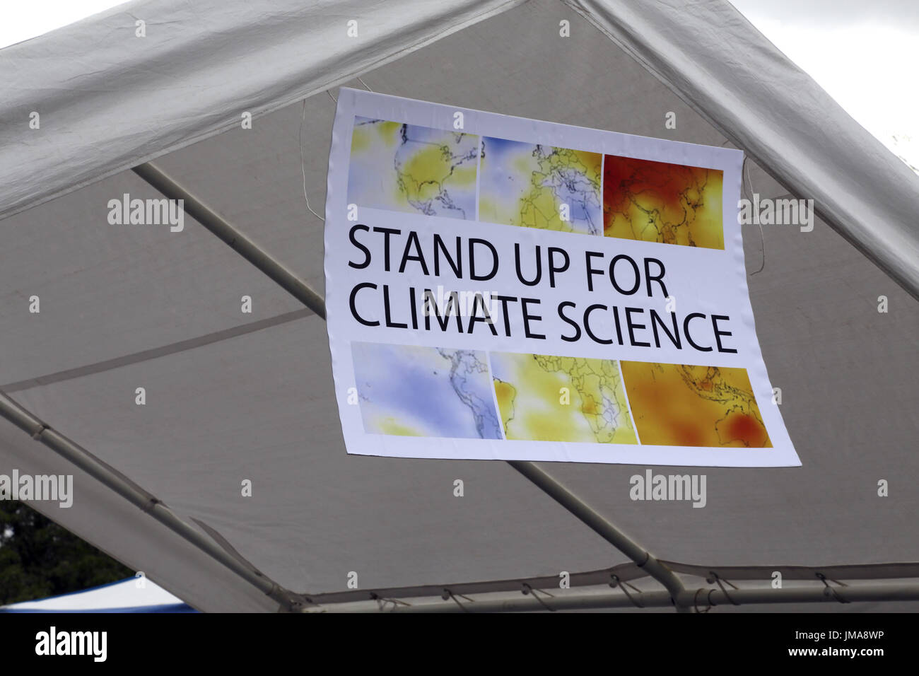 Stand up per la scienza del clima poster. Foto Stock