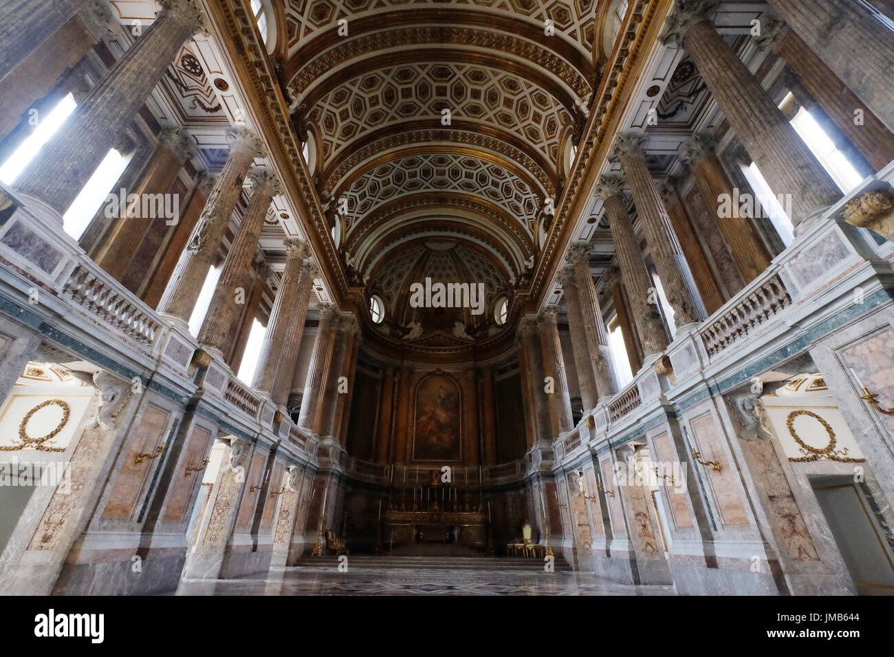 La Cappella Palatina nel Palazzo Reale di Caserta - Campania, Italia Foto Stock