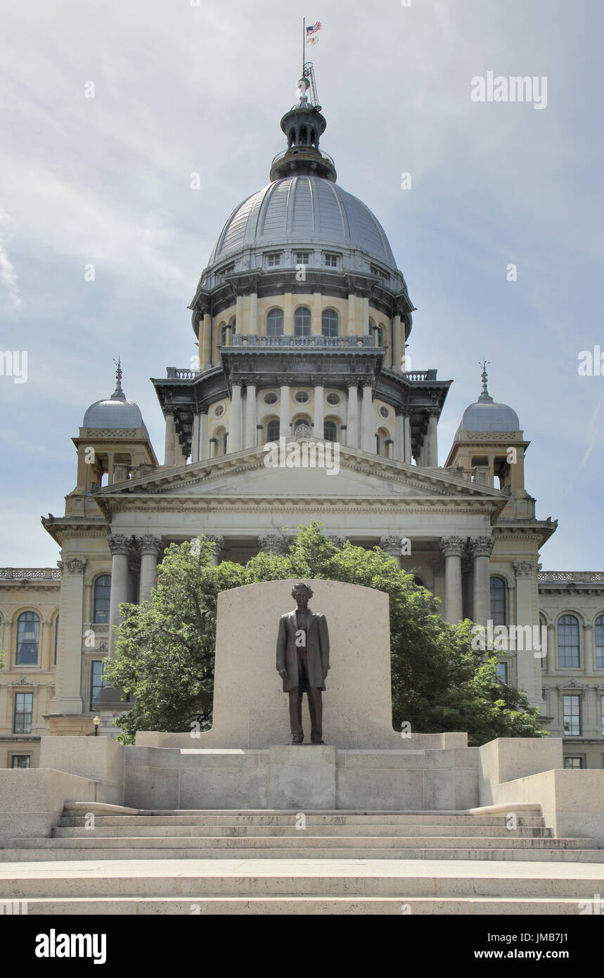 State Capitol Building springfield illinois Foto Stock