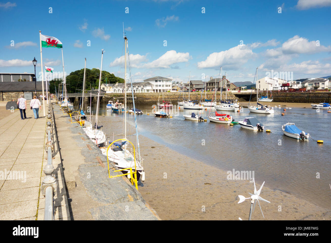 Porthmadog / Porto Porto Madog sull'estuario Glaslyn in Galles Foto Stock