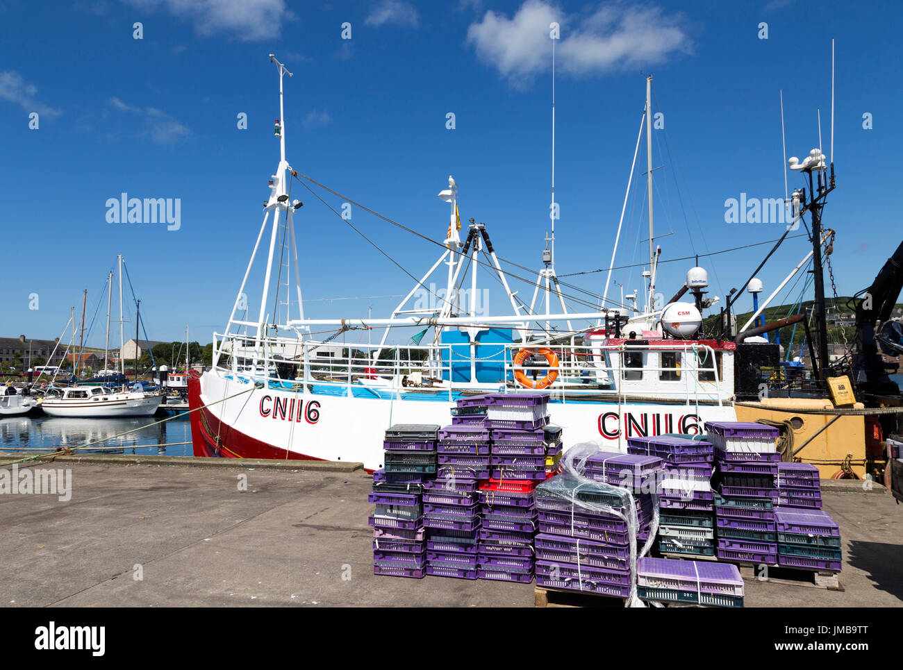 Campbeltown Harbour, penisola di Kintyre, costa ovest della Scozia, Regno Unito Foto Stock