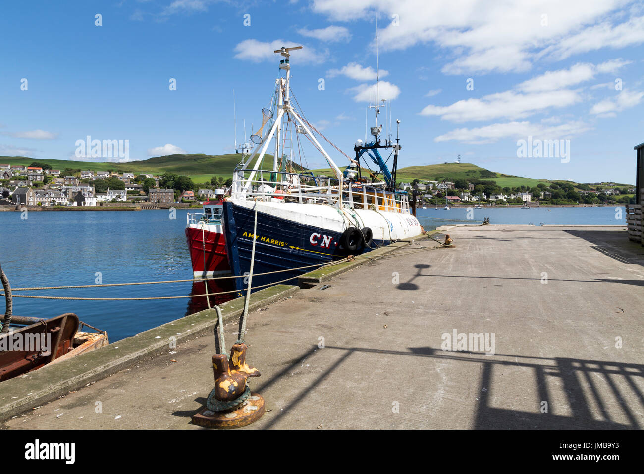 Il Amy Harris Peschereccio ormeggiato al Porto di Campbeltown, penisola di Kintyre, costa ovest della Scozia, Regno Unito Foto Stock