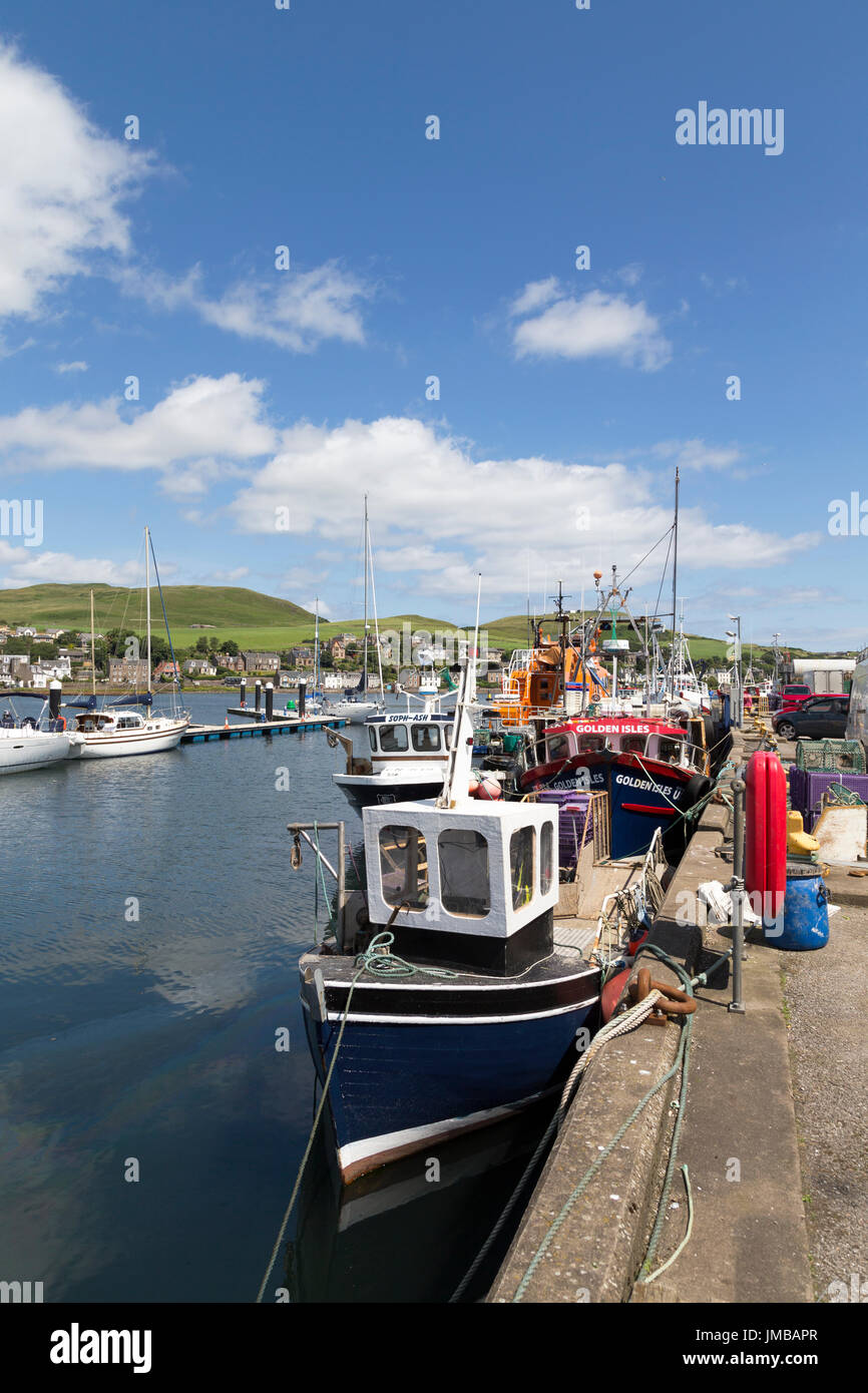 Campbeltown Harbour, penisola di Kintyre, costa ovest della Scozia, Regno Unito Foto Stock