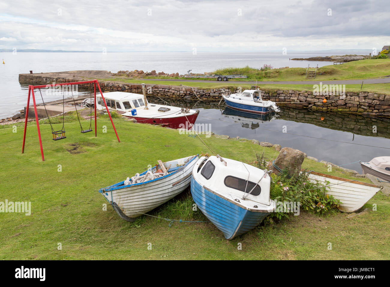 Corrie Harbour, Isle of Arran, costa ovest della Scozia, Regno Unito Foto Stock