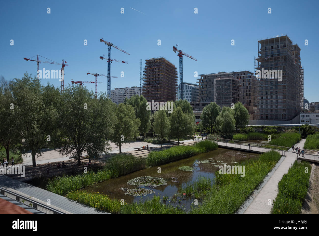 Paris, Parc Martin Luther King, Stadtentwicklungsgebiet Clichy-Batignolles Foto Stock