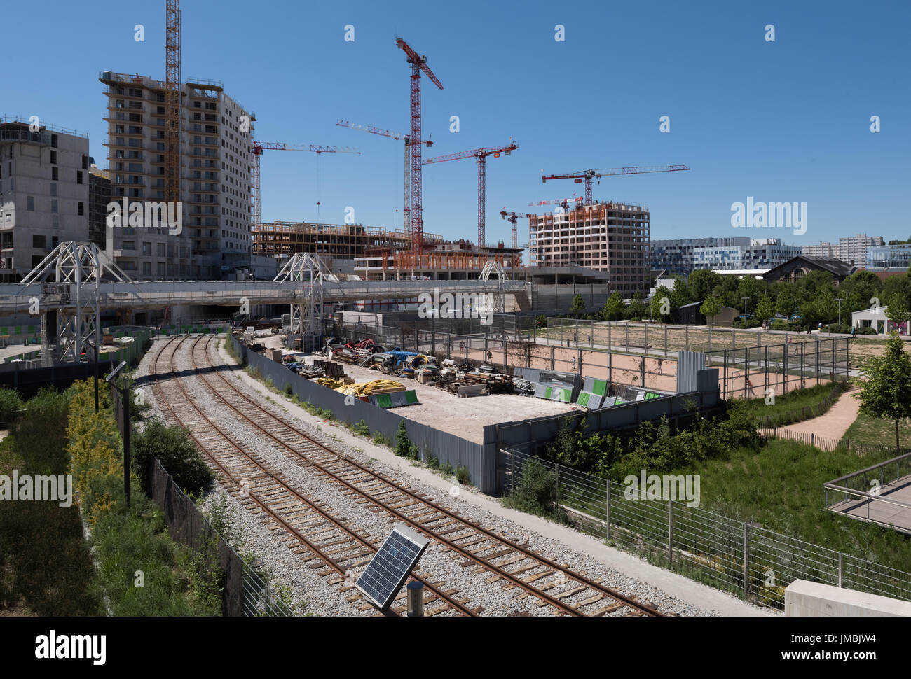 Paris, Parc Martin Luther King, Stadtentwicklungsgebiet Clichy-Batignolles Foto Stock