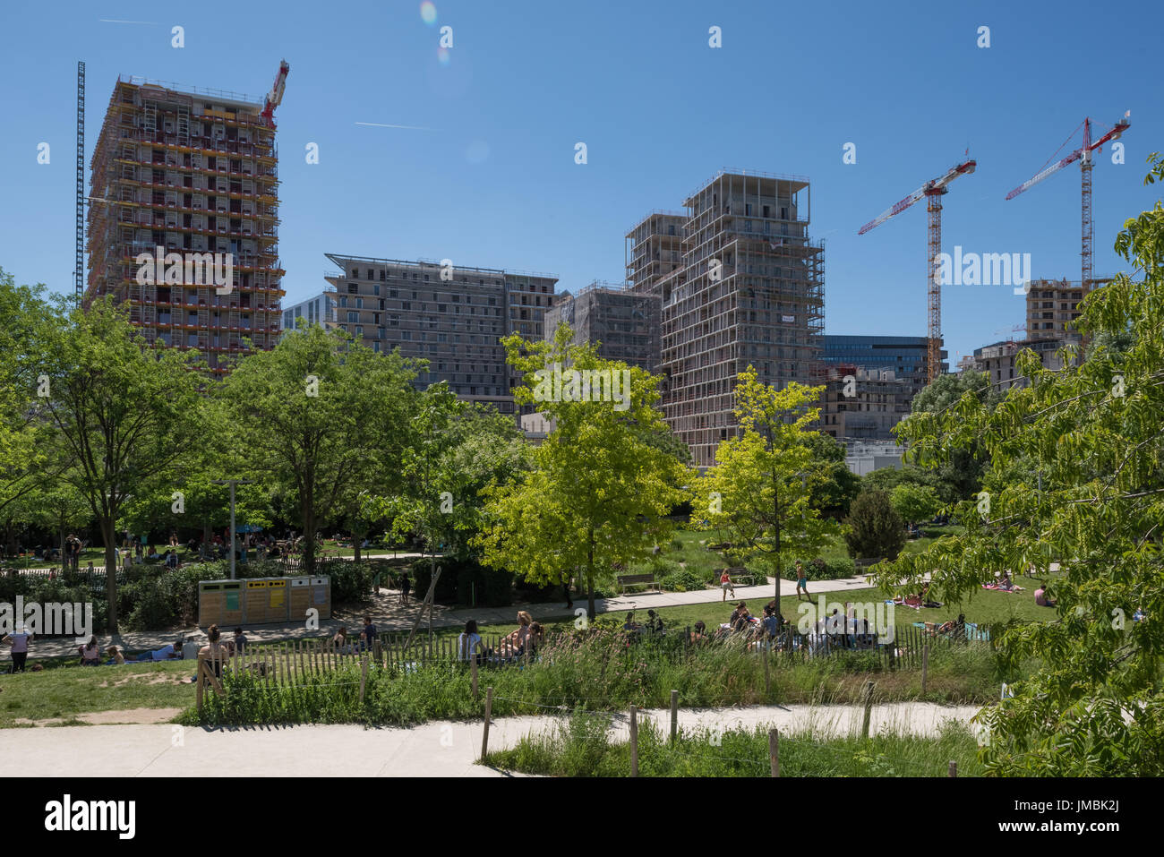 Paris, Parc Martin Luther King, Stadtentwicklungsgebiet Clichy-Batignolles Foto Stock