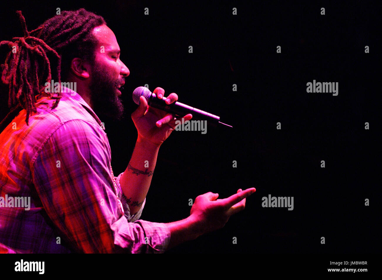 Ky-mani Marley esegue key club,hollywood california. Foto Stock