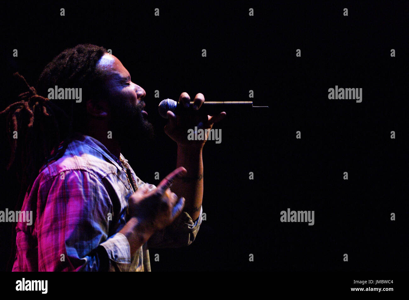 Ky-mani Marley esegue key club,hollywood california. Foto Stock