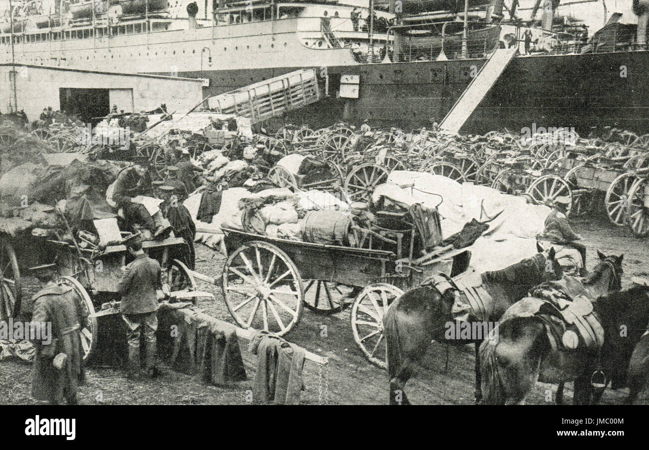 Artiglieria canadese di imbarcarsi Quebec, ww1 Foto Stock