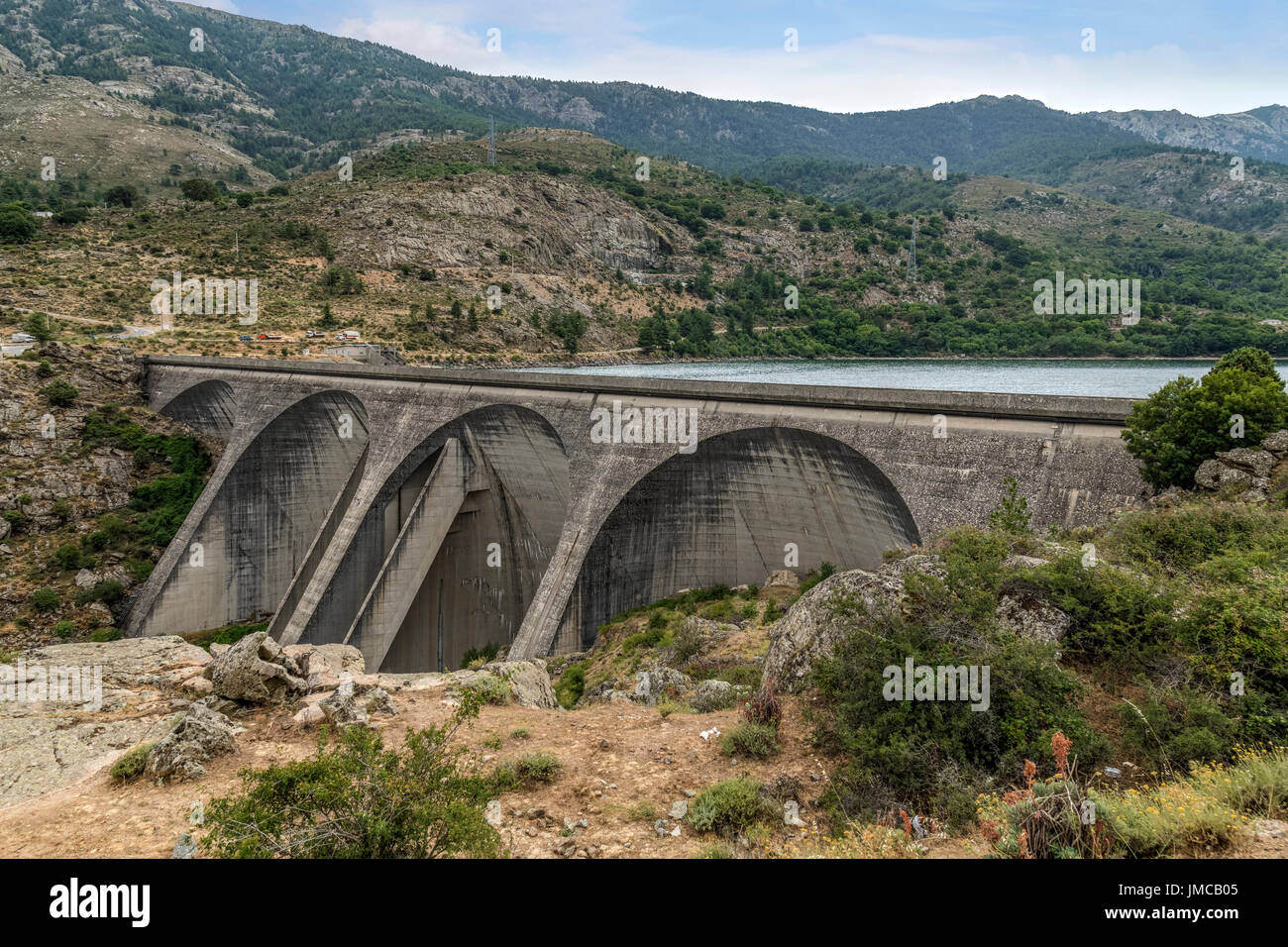 Lac de Calacuccia, Haute-Corse, Corsica, Francia Foto Stock