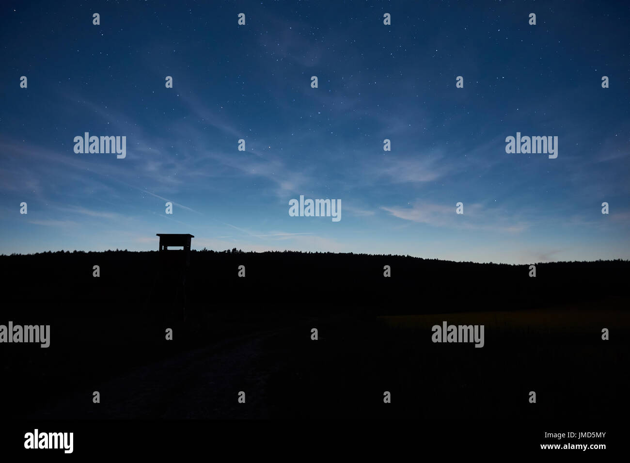 La foto di notte il cielo sopra la Slovacchia Foto Stock