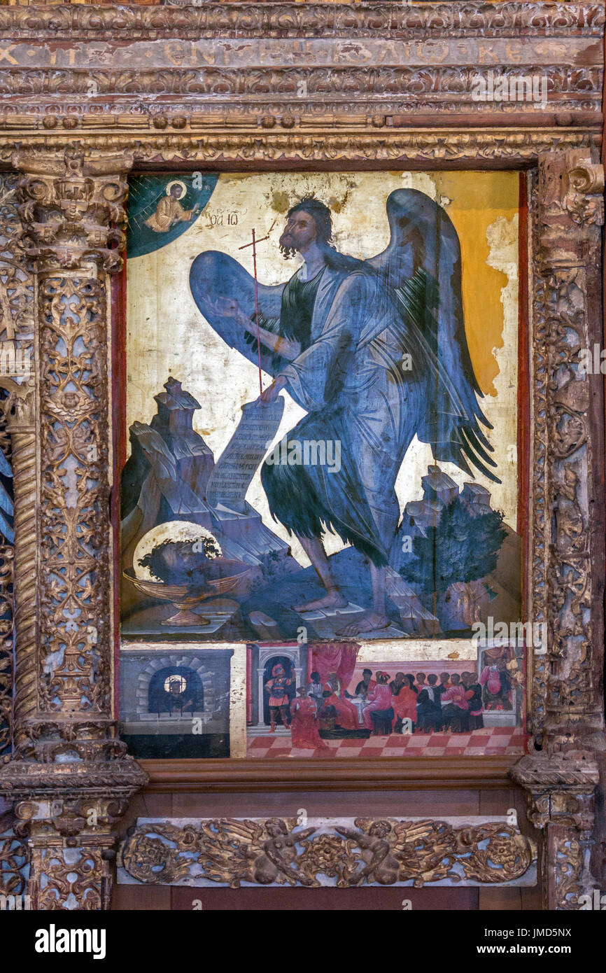 Icone dal Museo Bizantino, a Zante, l'isola di Zante, isole Ionan, Grecia Foto Stock
