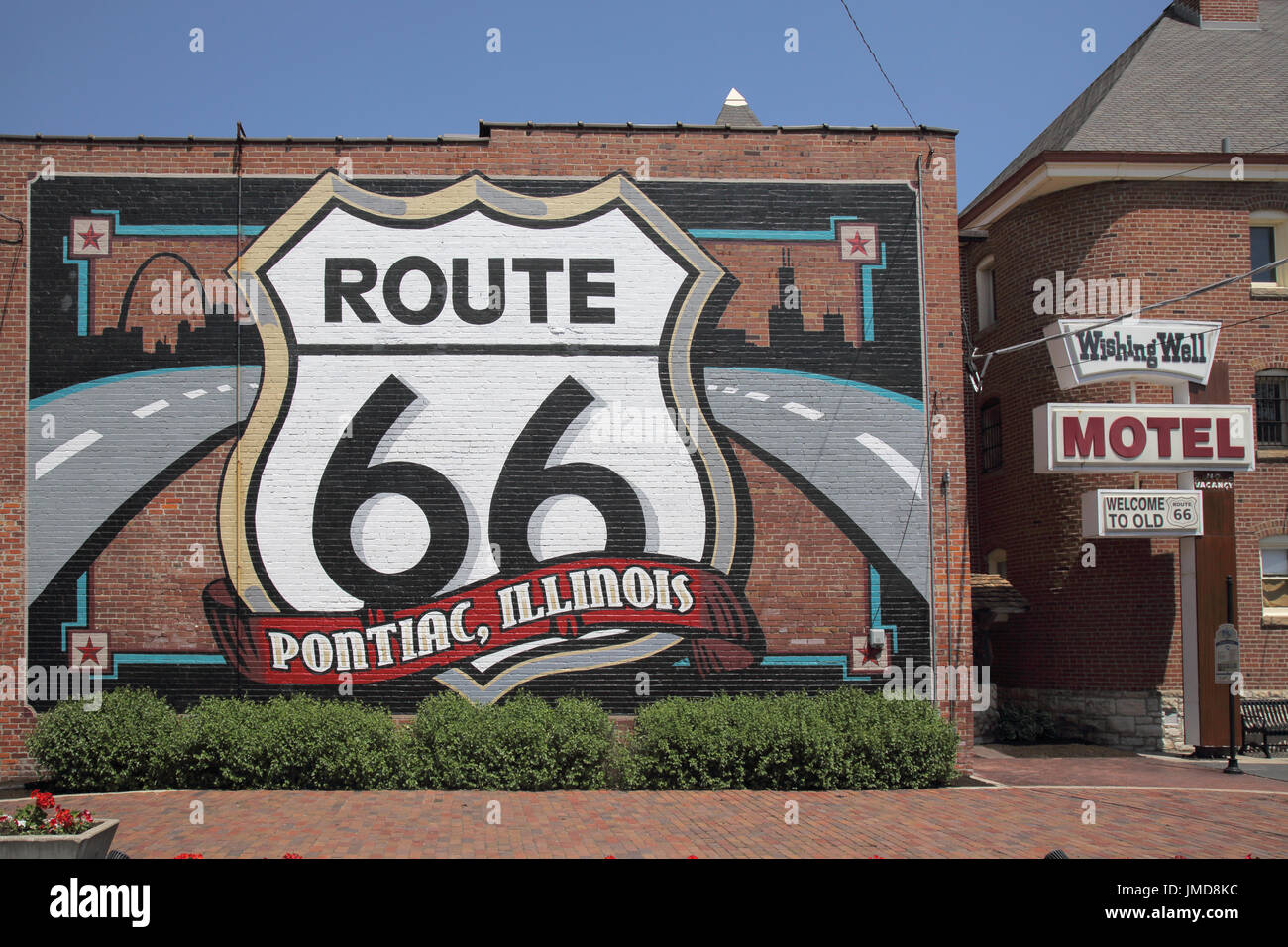 La Pontiac sul percorso 66 Illinois Foto Stock