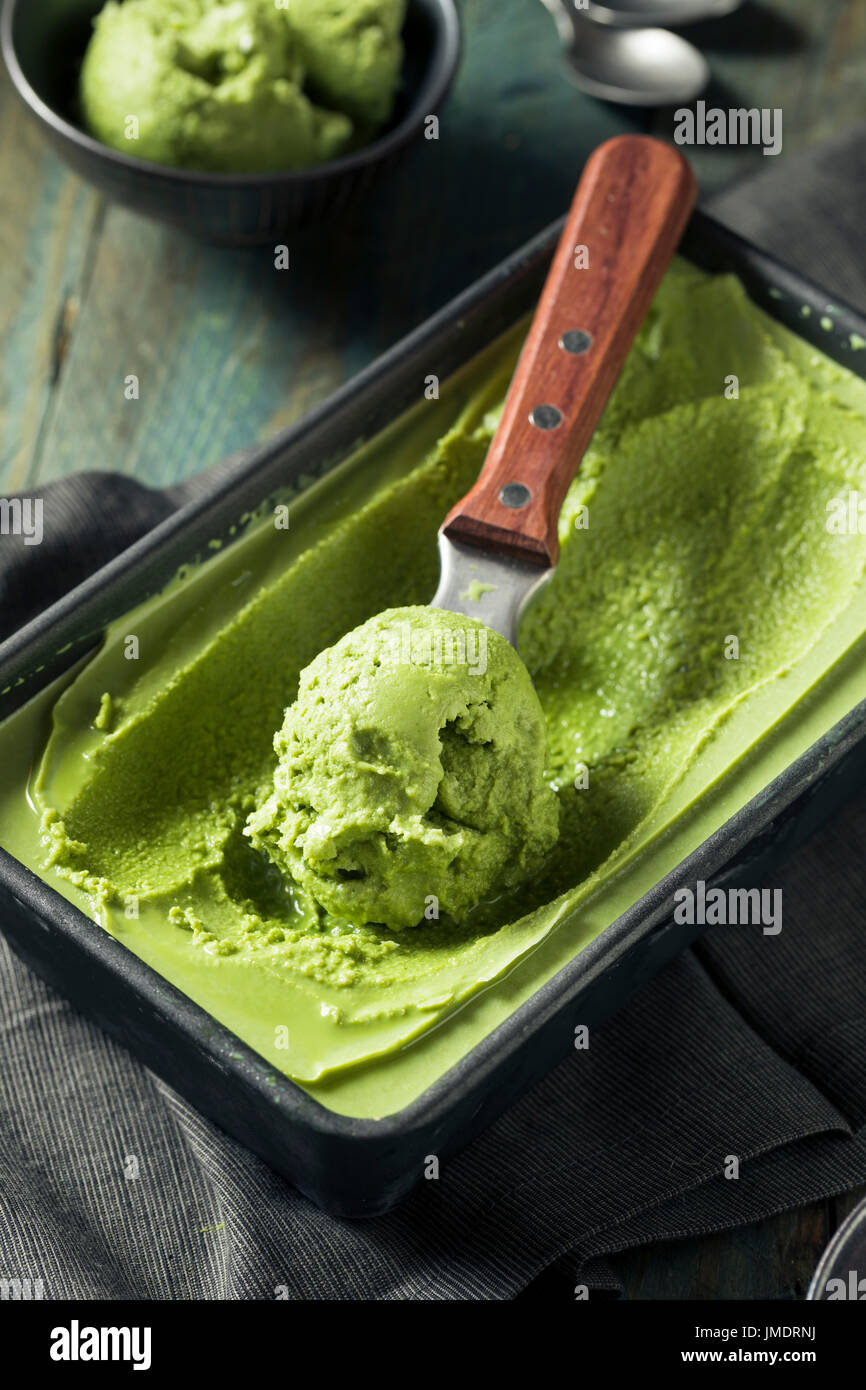 In casa Grean tè Matcha gelato pronto a mangiare Foto Stock