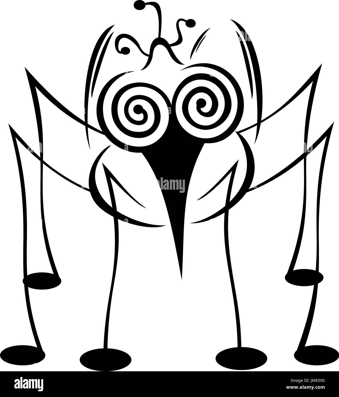 Crazy mosquito Illustrazione Vettoriale