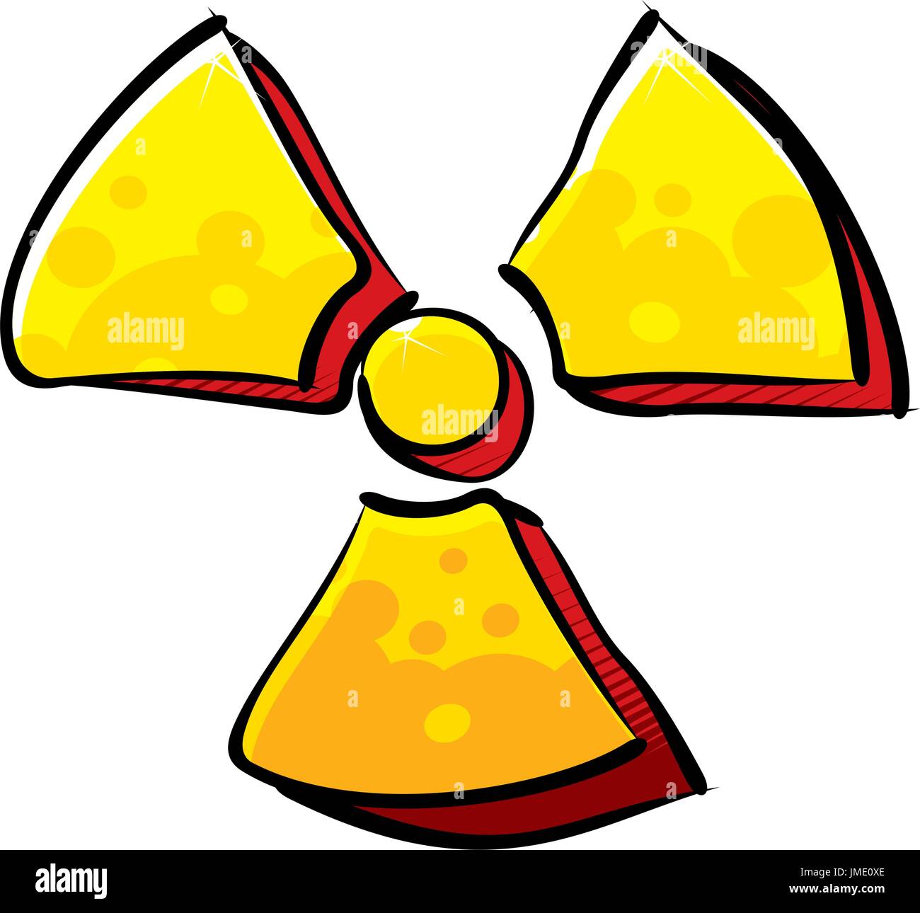 Segno di radioattività Illustrazione Vettoriale