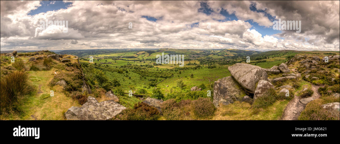 Telaio di sei riprese panoramiche a mano (senza cavalletto con me) Foto Stock