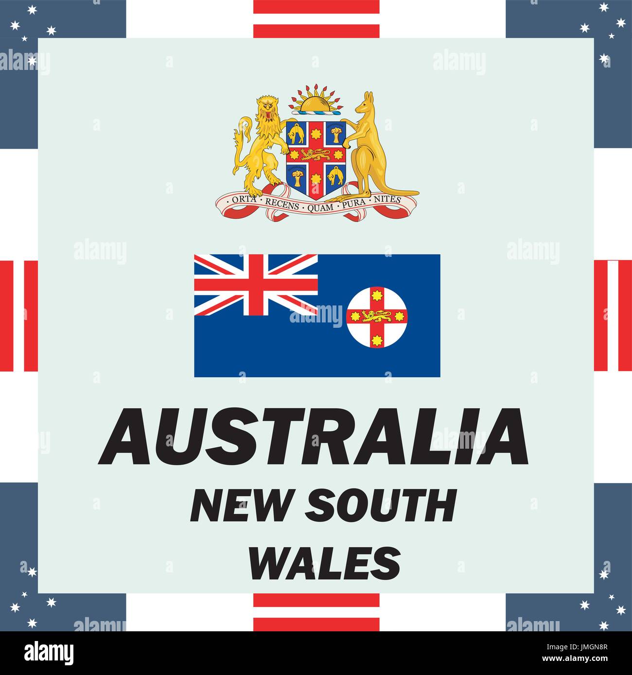 Governo ufficiale di elementi di Australia - Nuovo Galles del Sud Illustrazione Vettoriale