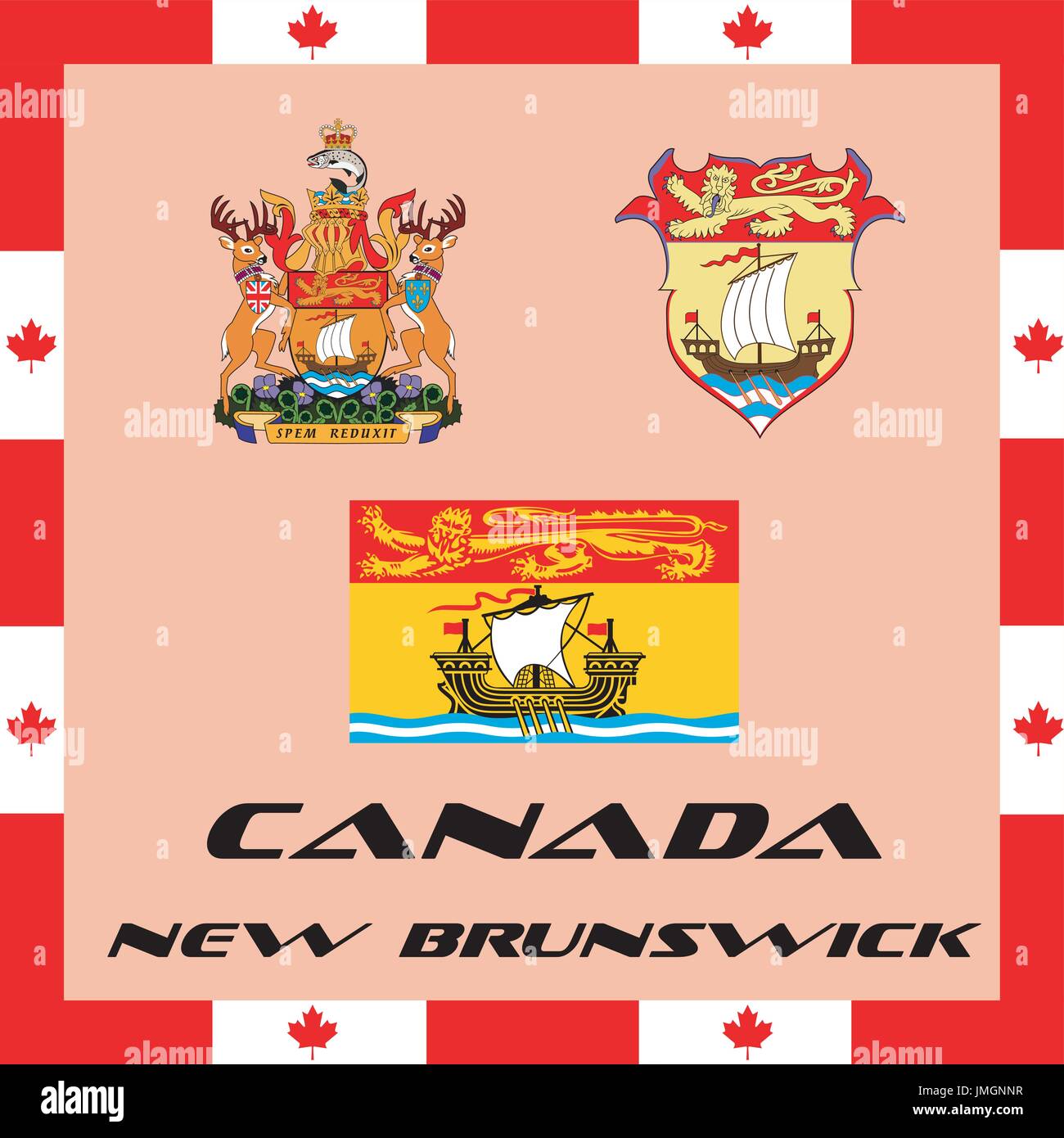 Governo ufficiale di elementi del Canada Illustrazione Vettoriale