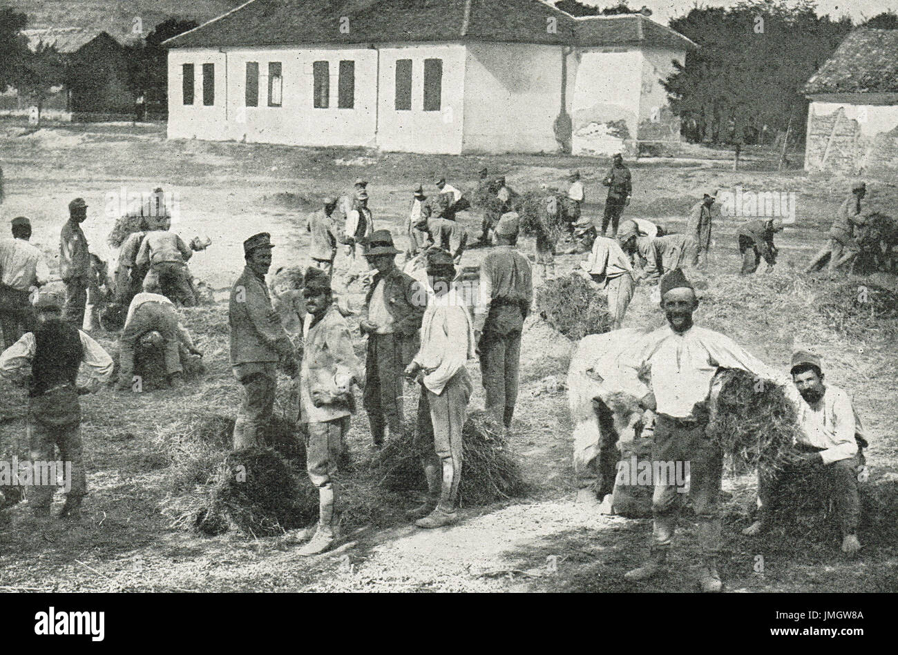 Austriaca di prigionieri di guerra in Serbia Foto Stock