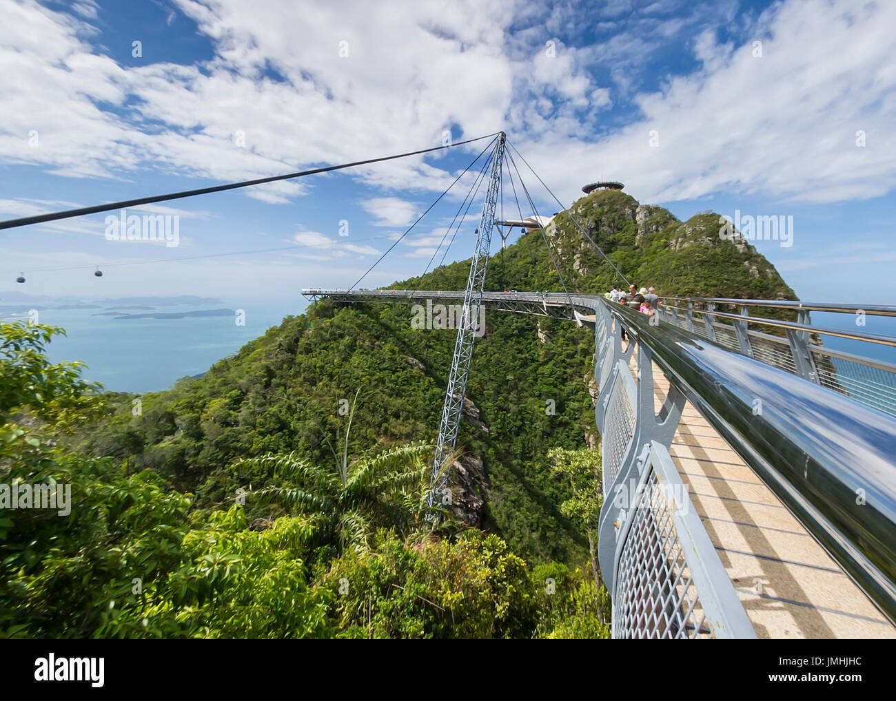 Curva di Langkawi ponte per attrazione turistica Foto Stock