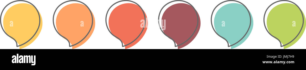 Finestra di dialogo icona di bolla per illustrare la comunicazione, discussione o reti sociali Foto Stock