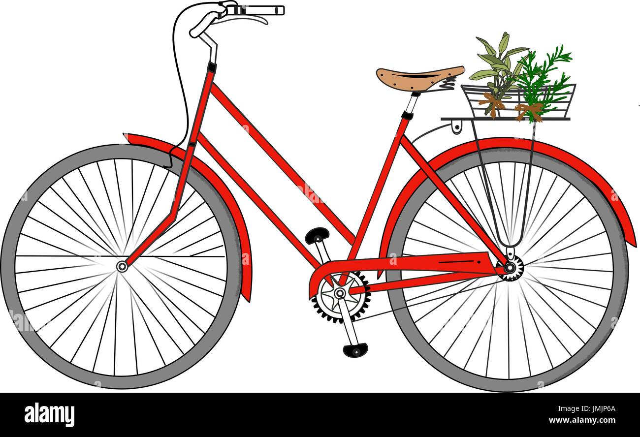 La mia piccola bicicletta rosso Foto Stock