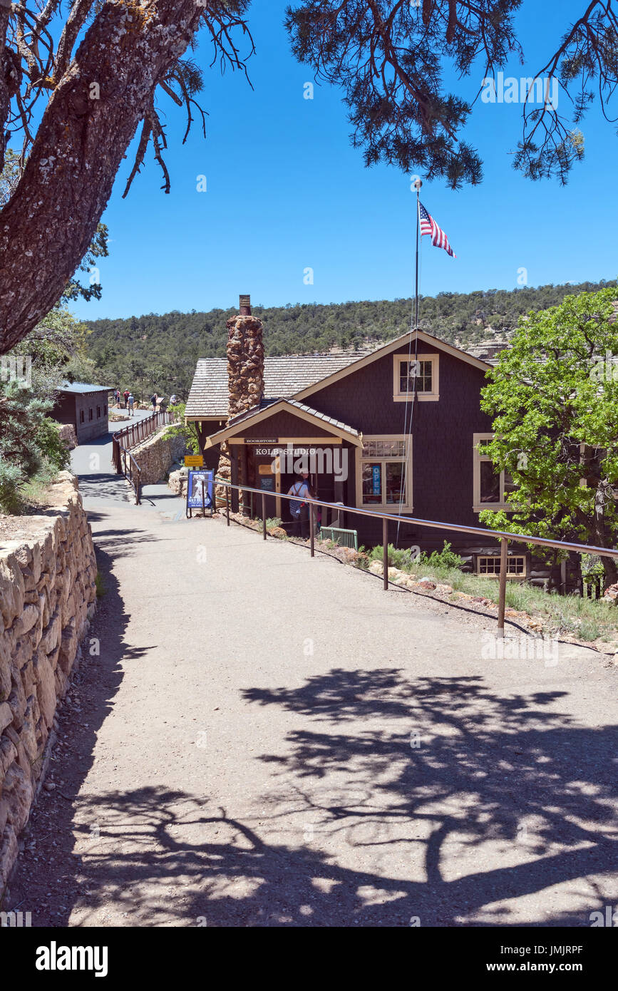 Il Kolb Studio, Bordo Sud del Grand Canyon, il villaggio di Grand Canyon, il Parco Nazionale del Grand Canyon, Arizona, Stati Uniti d'America Foto Stock