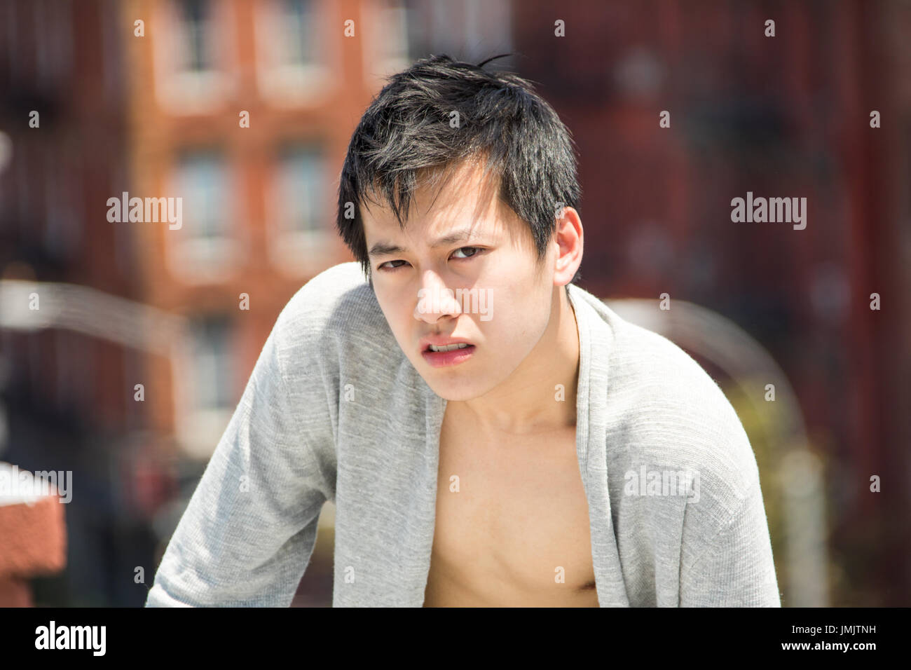 Cameron Koo, Hong Kong studente cinese a Manhattan, New York City, Stati Uniti d'America Foto Stock