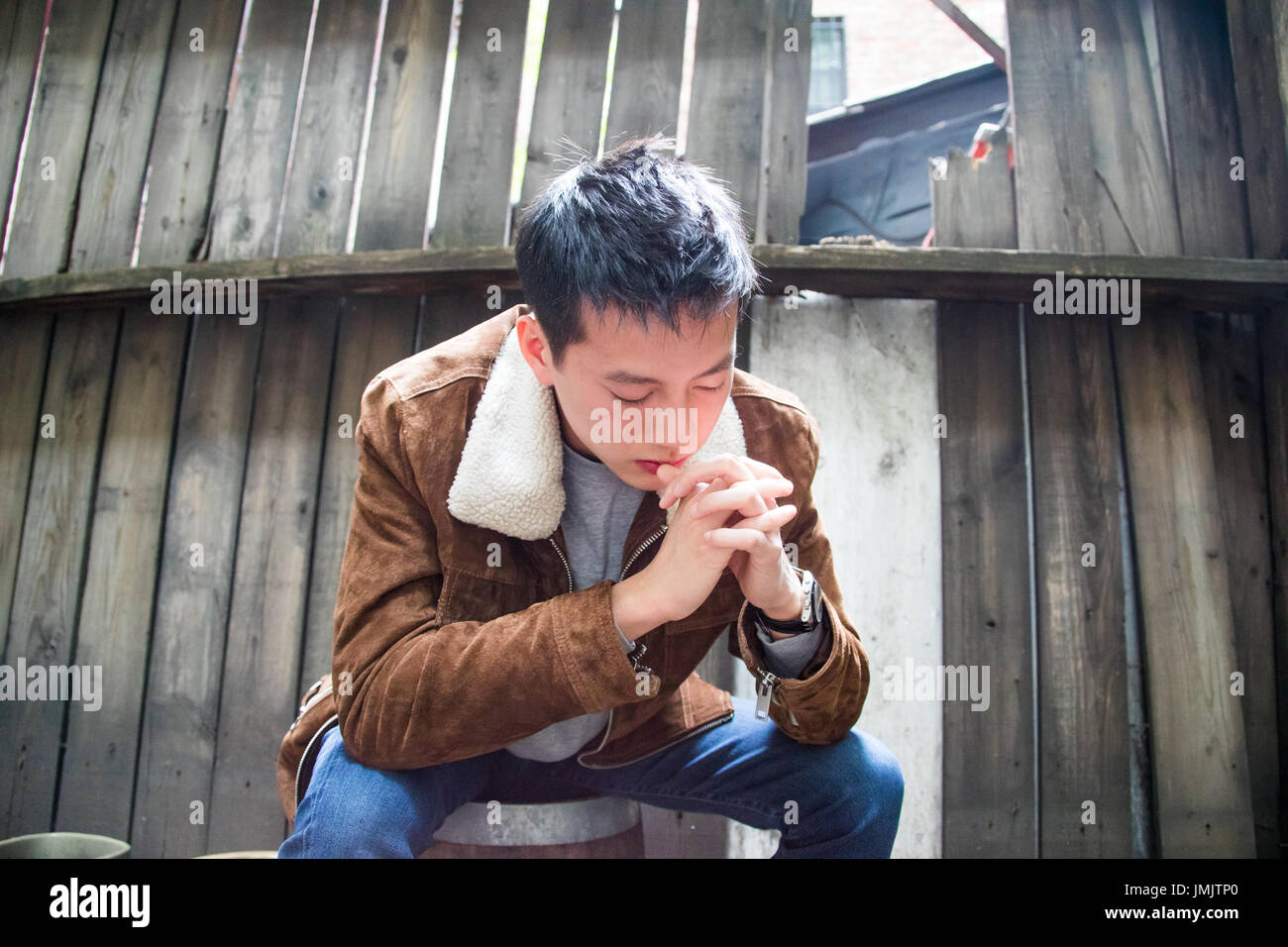 Cameron Koo, Hong Kong studente cinese nella città di New York, Stati Uniti d'America Foto Stock