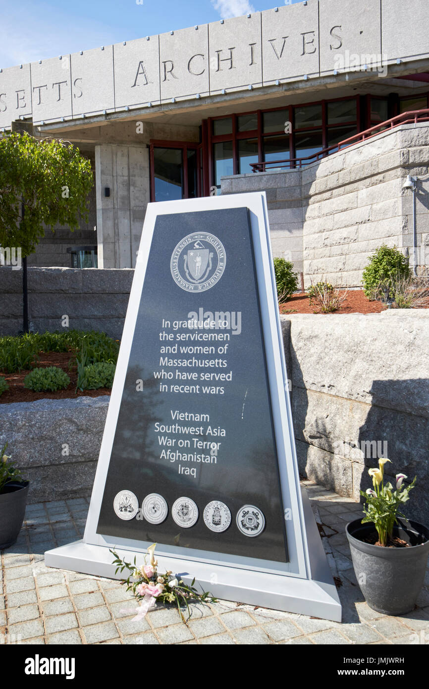 War Memorial presso il Massachusetts archives commonwealth museum e il museo di storia di Boston - USA Foto Stock