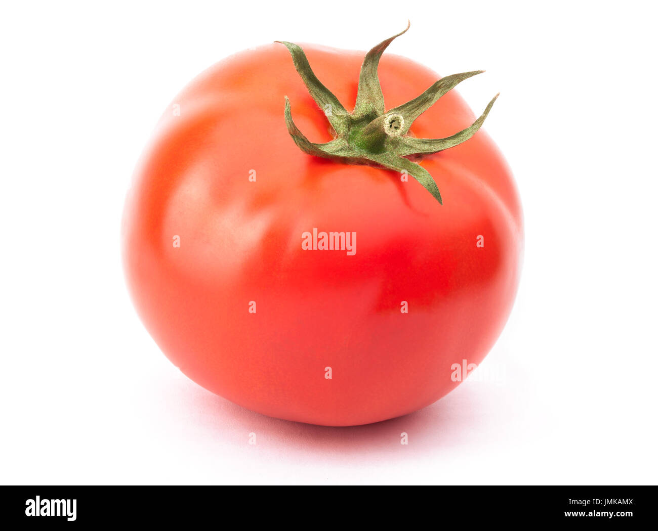 Il pomodoro isolato su sfondo bianco Foto Stock