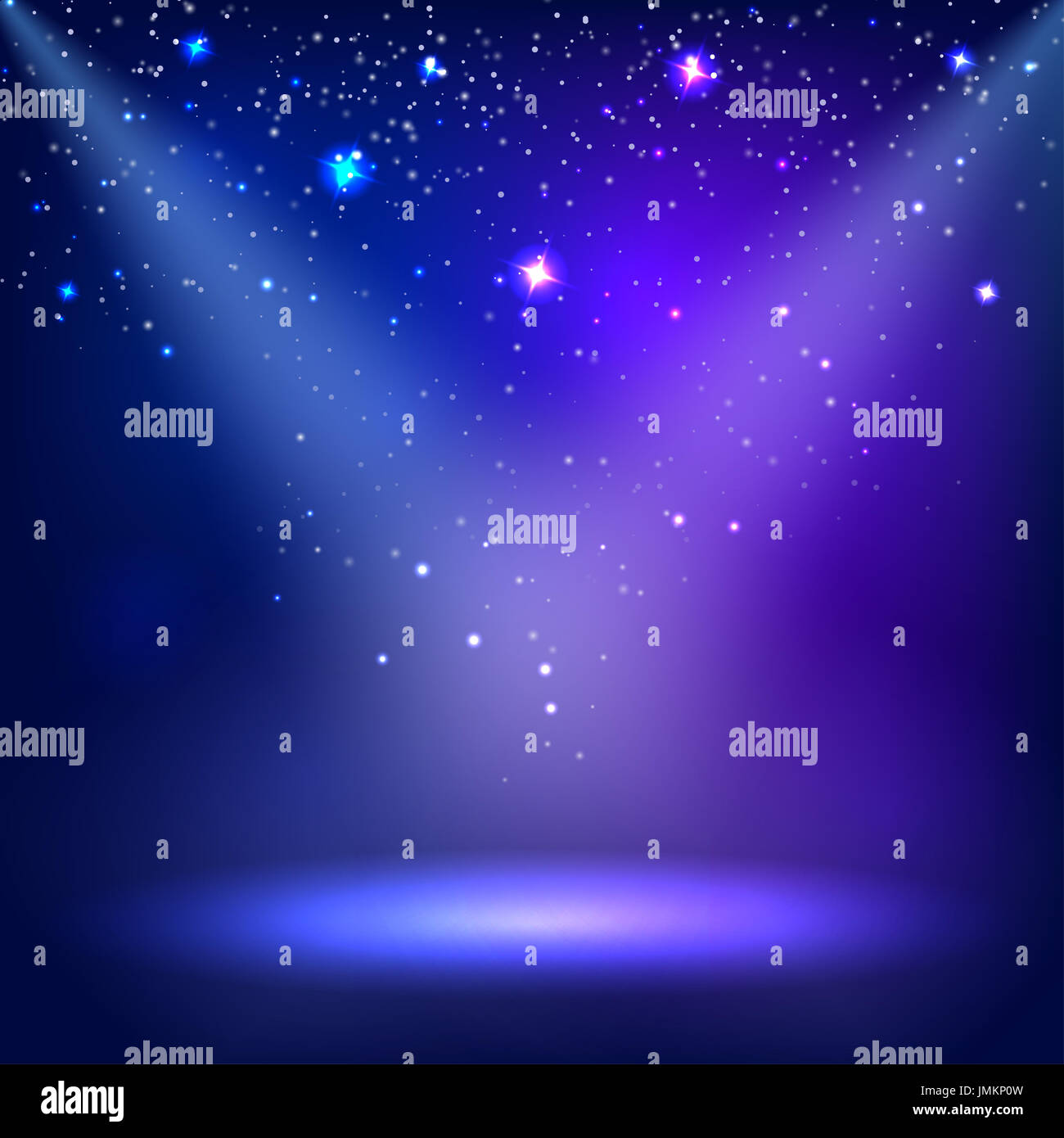 Blue a scenic con sfondo di Spotlight. Illustrazioni vettoriali Foto Stock