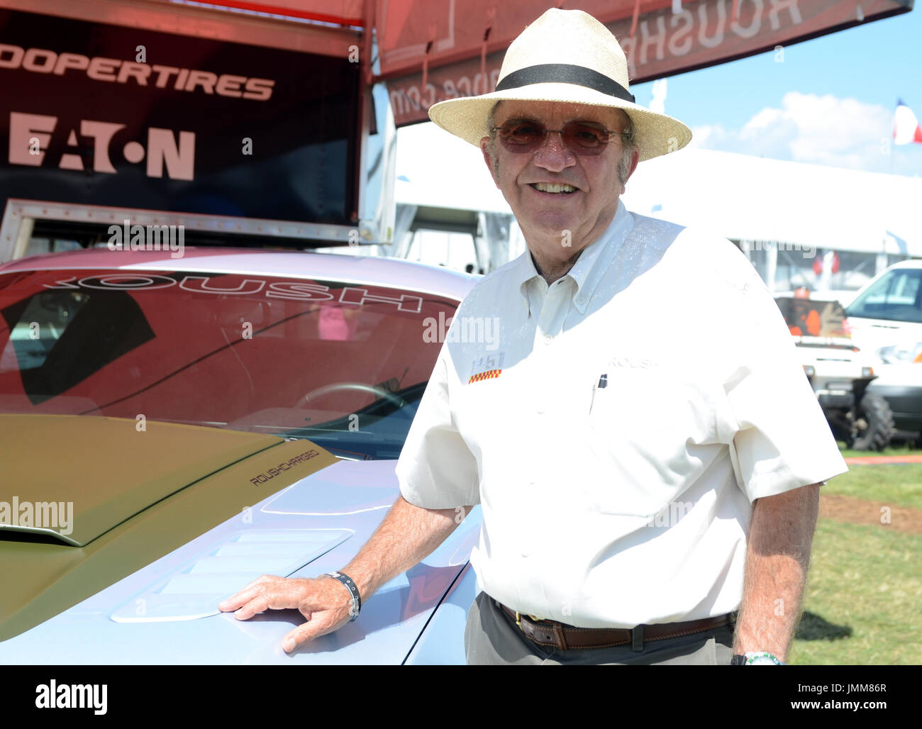 Oshkosh, Wisconsin, Stati Uniti d'America. 27 Luglio, 2017. CEO e co-proprietario del Roush Fenway Racing Jack Roush è visibile a livello EAA AirVenture in Oshkosh, Wisconsin. Ricky Bassman/Cal Sport Media/Alamy Live News Foto Stock