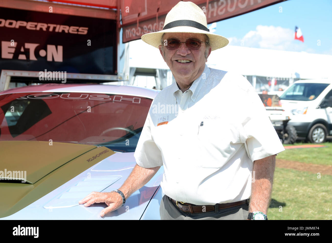 Oshkosh, Wisconsin, Stati Uniti d'America. 27 Luglio, 2017. CEO e co-proprietario del Roush Fenway Racing Jack Roush è visibile a livello EAA AirVenture in Oshkosh, Wisconsin. Ricky Bassman/Cal Sport Media/Alamy Live News Foto Stock