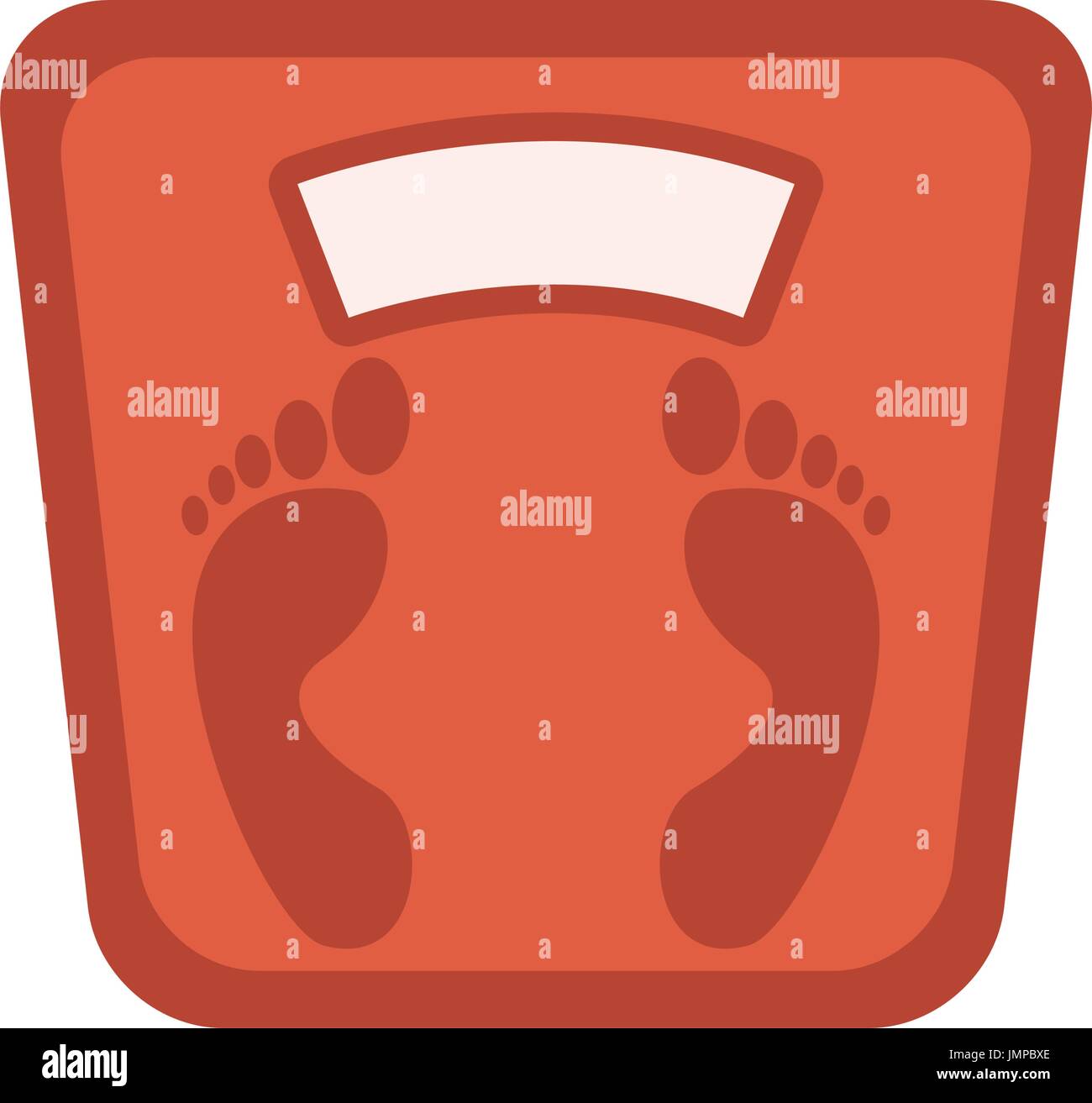 Impronte sulla bilancia da bagno display Illustrazione Vettoriale