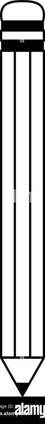 Matita con gomma scuola di approvvigionamento icon image Illustrazione Vettoriale