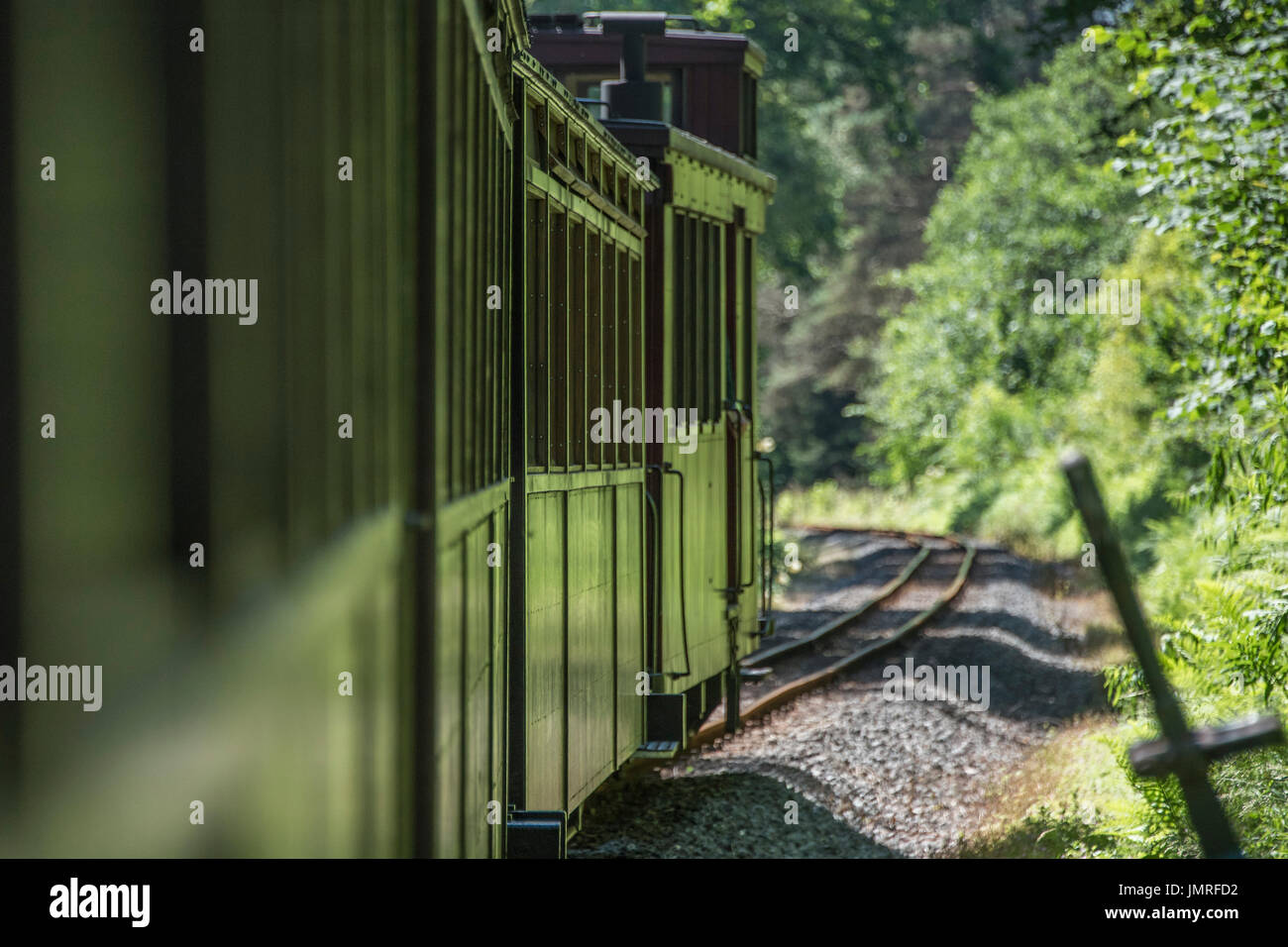 Il Brecon ferrovia di montagna (gallese: Rheilffordd Mynydd Brycheiniog) è un 1 ft 113⁄4 in (603 mm) a scartamento ridotto ferroviario turistico che corre attraverso il Brecon Beacons lungo tutta la lunghezza del serbatoio Pontsticill e salita Foto Stock