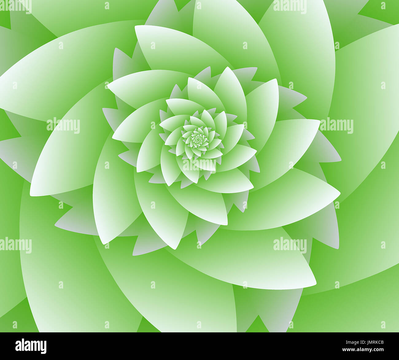 Abstract floreale verde Sfondo con illusioni ottiche arte Foto Stock